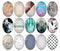 Handmade oval Photo Glass Cabochons Geometry B166