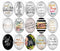 Handmade oval Photo Glass Cabochons Pattern text B201