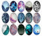 Handmade oval Photo Glass Cabochons Starry sky B218