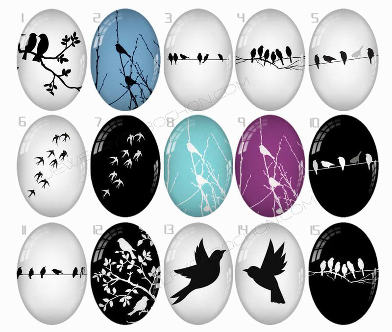 Handmade oval Photo Glass Cabochons B257