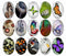 Handmade oval Photo Glass Cabochons B542