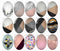 Handmade oval Photo Glass Cabochons Geometry B552