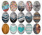 Handmade oval Photo Glass Cabochons Geometry B554