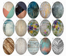 Handmade oval Photo Glass Cabochons Pattern B586
