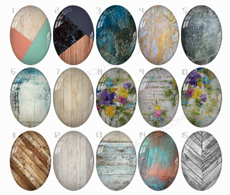 Handmade oval Photo Glass Cabochons Pattern B586