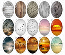 Handmade oval Photo Glass Cabochons Pattern B588