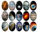 Handmade oval Photo Glass Cabochons Starry sky B604
