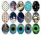 Handmade oval Photo Glass Cabochons Plant flower B625