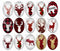 Handmade oval Photo Glass Cabochons Pattern deer B643