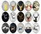 Handmade oval Photo Glass Cabochons Pattern deer B644