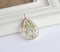 1pcs   Teardrop Resin Gypsophila pressed flower pendant necklace, Real dried flower jewelry