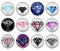 Handmade Round Photo Glass Cabachon geometric diamond 794
