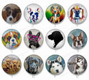 Handmade Round Photo Glass Cabachons Animal dog 807B