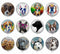 Handmade Round Photo Glass Cabachons Animal dog 807B