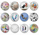 Handmade Round Photo Glass Cabachons Animal bird 851B