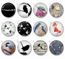 Handmade Round Photo Glass Cabachons Animal bird 854B