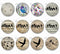 Handmade Round Photo Glass Cabachons Animal bird 854B
