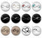 Handmade Round Photo Glass Cabachons Pattern 863B