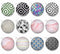 Handmade Round Photo Glass Cabachons geometric 999B