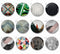 Handmade Round Photo Glass Cabachons geometric 999B