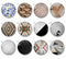 Handmade Round Photo Glass Cabachons geometric 1006B