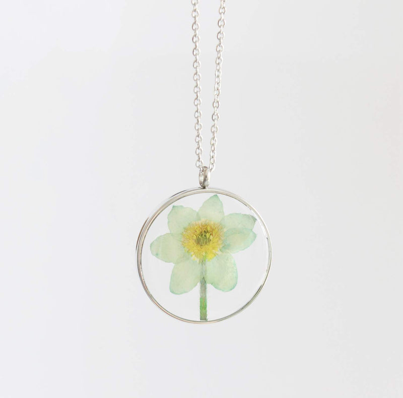 Pressed Flower Pendant Necklace, Real Dried Flower Resin Jewellery