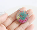 Pressed Flower Pendant Necklace, Real Dried Flower Resin Jewellery