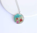Pressed Flower Pendant Necklace, Real Dried Flower Resin Jewellery