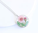 Pressed Flower Pendant Necklace, Real Dried Flower Resin Jewellery