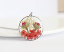 Pressed Flower Pendant Necklace, Real Dried Flower Resin Jewellery