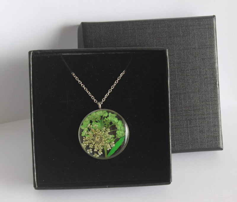 Pressed Flower Pendant Necklace, Real Dried Flower Resin Jewellery