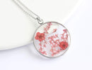 Pressed Flower Pendant Necklace, Real Dried Flower Resin Jewellery