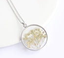Pressed Flower Pendant Necklace, Real Dried Flower Resin Jewellery