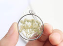 Pressed Flower Pendant Necklace, Real Dried Flower Resin Jewellery