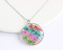 Pressed Flower Pendant Necklace, Real Dried Flower Resin Jewellery