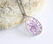 Teardrop Pressed Flower Pendant Necklace, Real Dried Flower Resin Jewellery