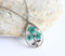 Teardrop Pressed Flower Pendant Necklace, Real Dried Flower Resin Jewellery
