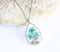 Teardrop Pressed Flower Pendant Necklace, Real Dried Flower Resin Jewellery