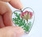 Heart Pressed Flower Pendant Necklace, Real Dried Flower Resin Jewellery