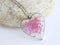 Heart Pressed Flower Pendant Necklace, Real Dried Flower Resin Jewellery