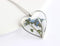 Heart Pressed Flower Pendant Necklace, Real Dried Flower Resin Jewellery
