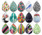 Handmade Teardrop Photo Glass Cabochons pattern geometric 704 B