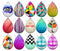 Handmade Teardrop Photo Glass Cabochons pattern geometric 723 B