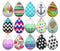 Handmade Teardrop Photo Glass Cabochons pattern geometric 724 B