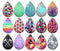 Handmade Teardrop Photo Glass Cabochons pattern geometric 728 B