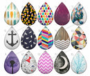 Handmade Teardrop Photo Glass Cabochons pattern geometric 729 B