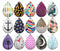 Handmade Teardrop Photo Glass Cabochons pattern geometric 729 B
