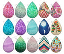 Handmade Teardrop Photo Glass Cabochons pattern geometric 730 B