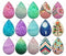 Handmade Teardrop Photo Glass Cabochons pattern geometric 730 B