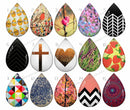 Handmade Teardrop Photo Glass Cabochons pattern geometric 731 B